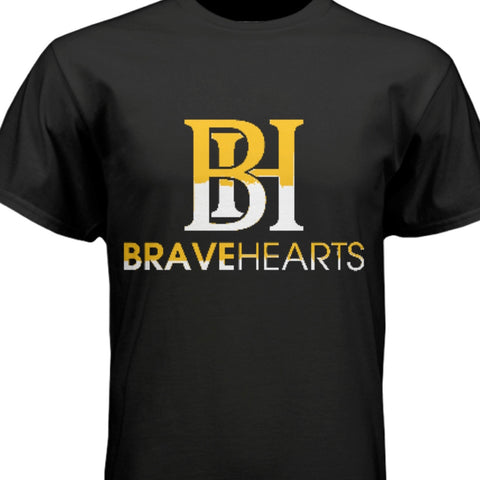 T-Shirt BRAVEHEARTS various colors with yellow gold and white logo